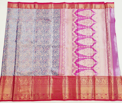 Luxury Kanchipuram Blended Tissue Bridal Silk Sarees 003