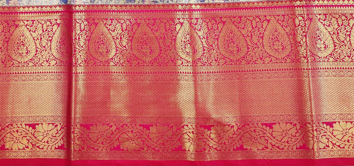 Luxury Kanchipuram Blended Tissue Bridal Silk Sarees 003