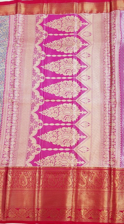 Luxury Kanchipuram Blended Tissue Bridal Silk Sarees 003
