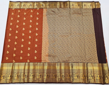 Trendy Vintage Rusted Orange Silksarees 013