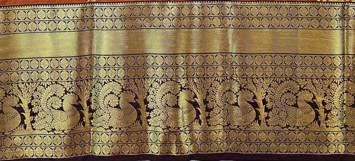 Trendy Vintage Rusted Orange Silksarees 013