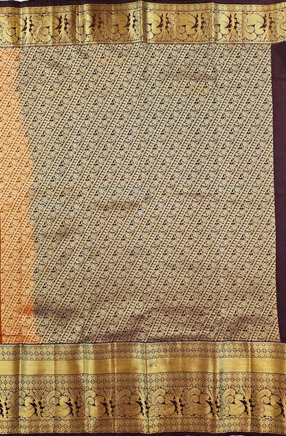 Trendy Vintage Rusted Orange Silksarees 013