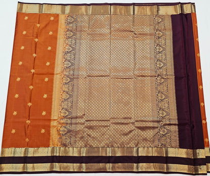 Kanchipuram Trendy Vintage Rusted Orange Silksarees 016