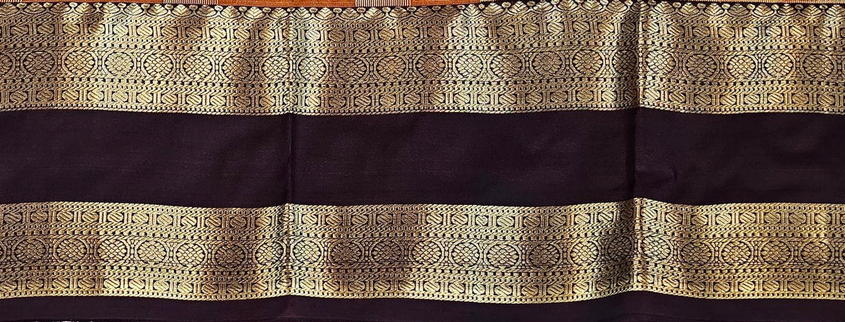Kanchipuram Trendy Vintage Rusted Orange Silksarees 017