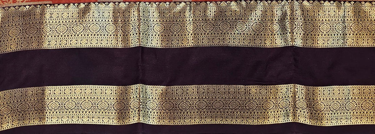 Kanchipuram Trendy Vintage Rusted Orange Silksarees 018
