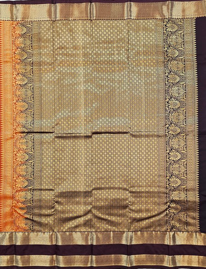 Kanchipuram Trendy Vintage Rusted Orange Silksarees 018