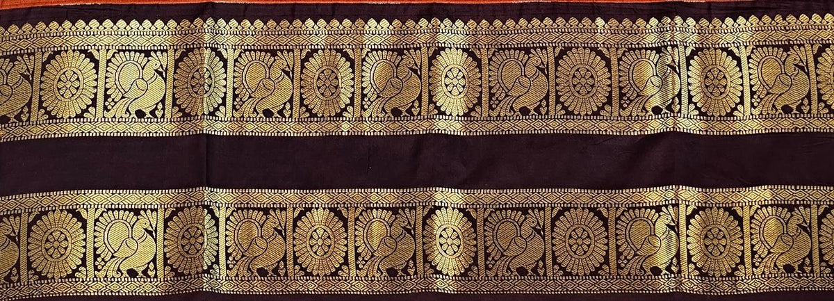 Kanchipuram Trendy Vintage Rusted Orange Silksarees 019