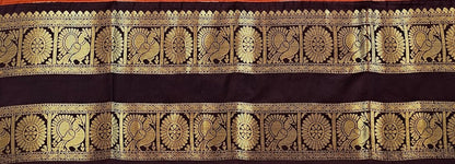 Kanchipuram Trendy Vintage Rusted Orange Silksarees 019