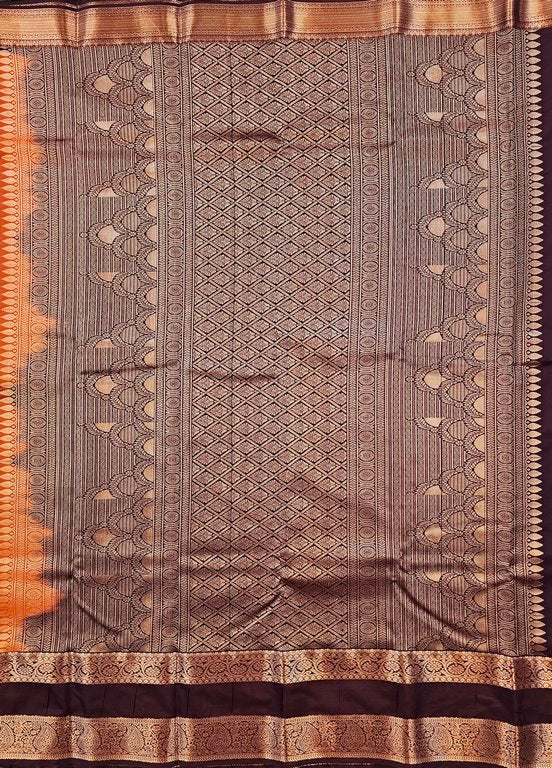Kanchipuram Trendy Vintage Rusted Orange Silksarees 020