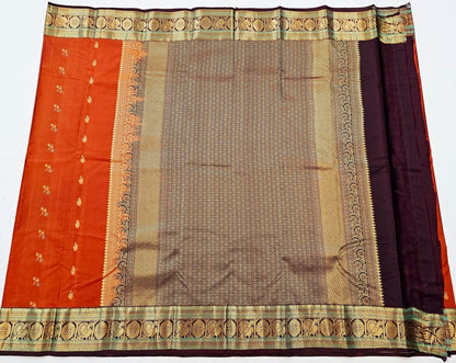 Kanchipuram Trendy Vintage Rusted Orange Silksarees 022
