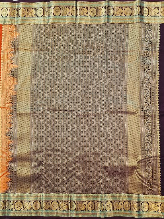 Kanchipuram Trendy Vintage Rusted Orange Silksarees 022