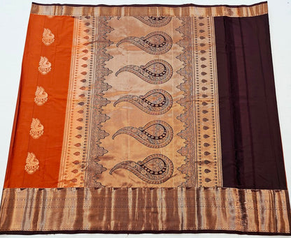 Kanchipuram Trendy Vintage Rusted Orange Silksarees 023