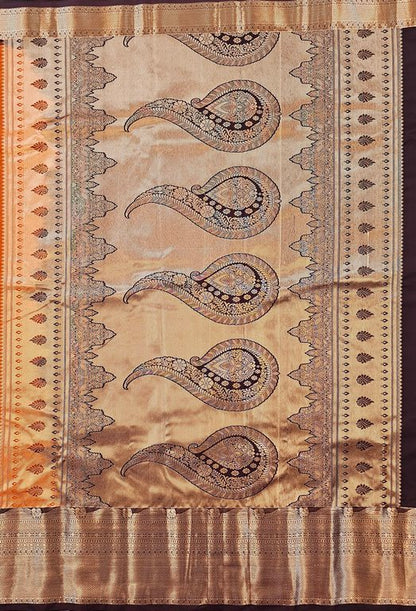 Kanchipuram Trendy Vintage Rusted Orange Silksarees 023