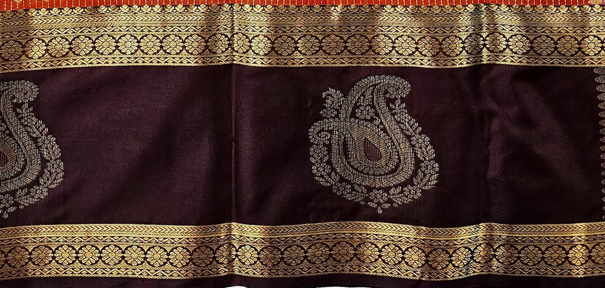 Kanchipuram Trendy Vintage Rusted Orange Silksarees 024