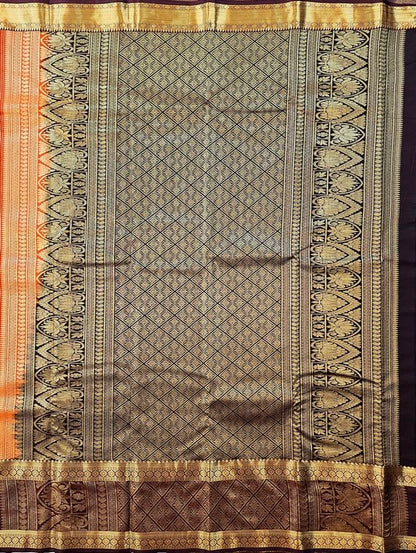 Kanchipuram Trendy Vintage Rusted Orange Silksarees 024