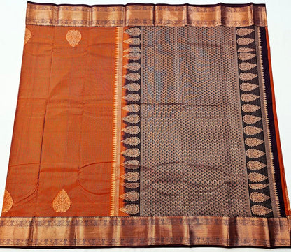 Kanchipuram Trendy Vintage Rusted Orange Silksarees 025