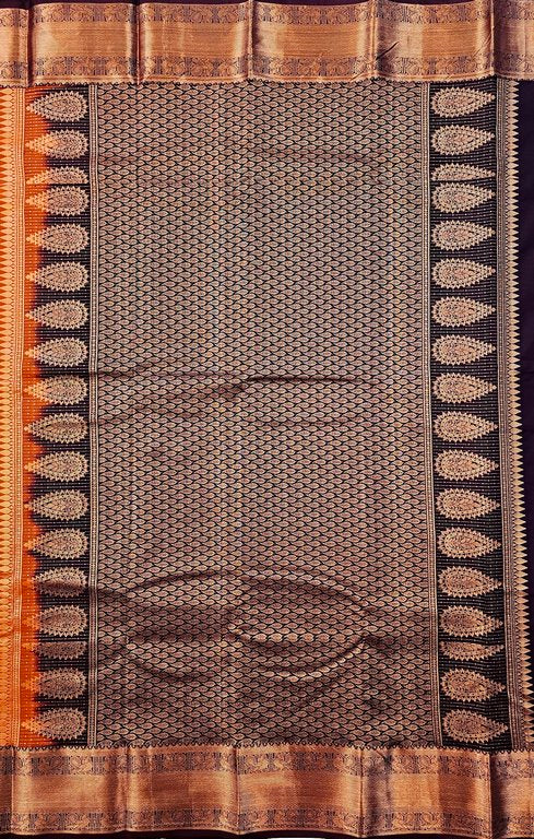 Kanchipuram Trendy Vintage Rusted Orange Silksarees 025