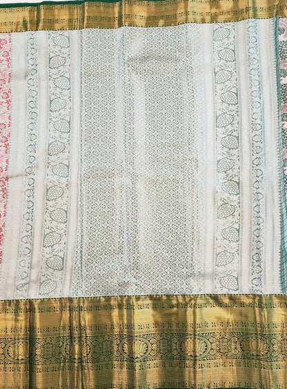 Luxury Kanchipuram Blended Tissue Bridal Silk Sarees 004