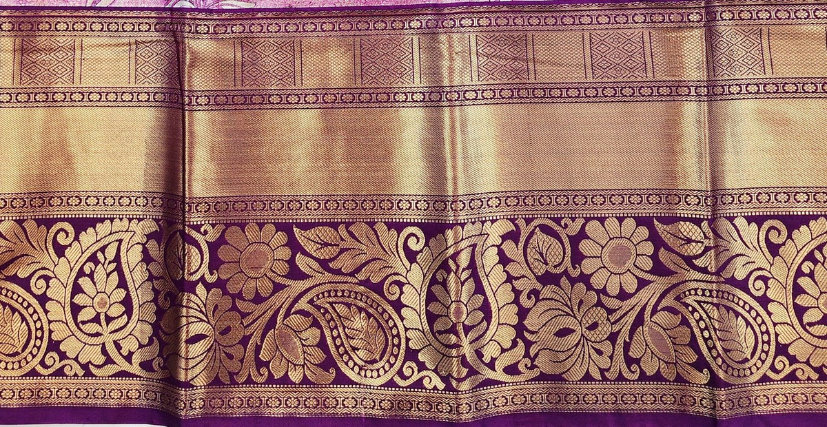 Luxury Kanchipuram Blended Tissue Bridal Silk Sarees 005