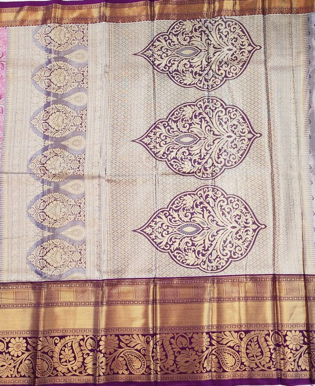 Luxury Kanchipuram Blended Tissue Bridal Silk Sarees 005