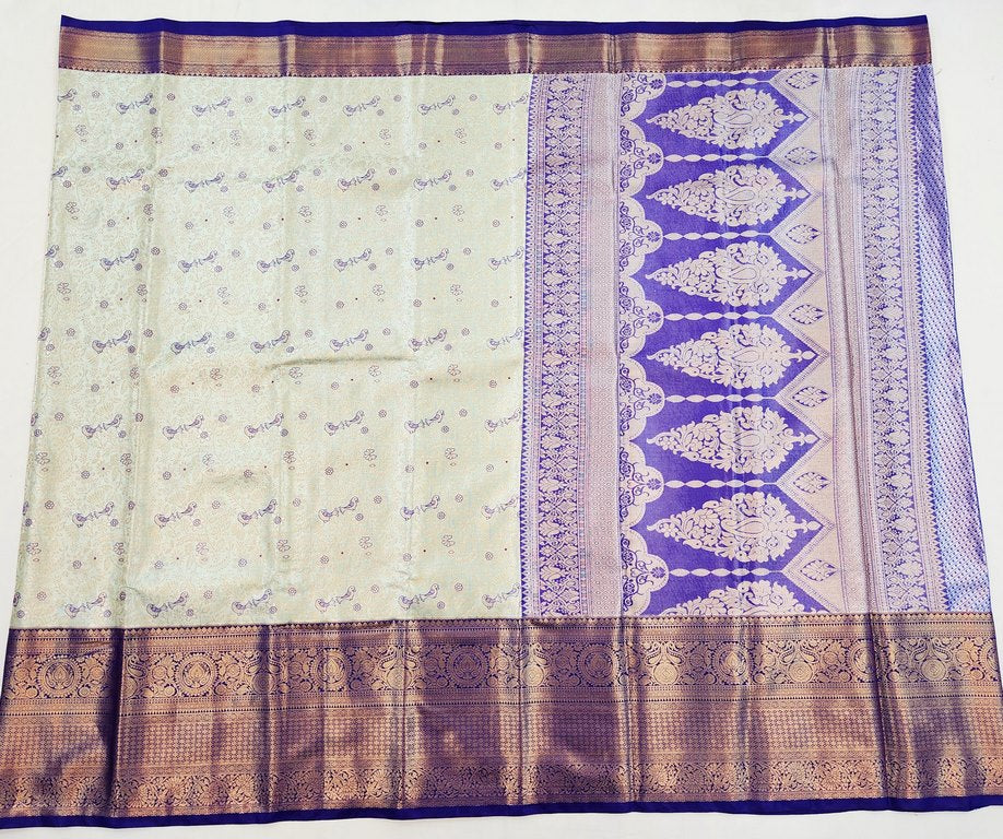 Luxury Kanchipuram Blended Tissue Bridal Silk Sarees 006