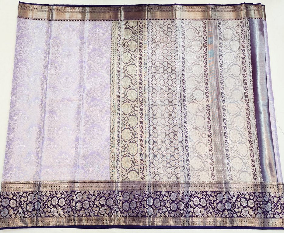 Luxury Kanchipuram Blended Tissue Bridal Silk Sarees 007