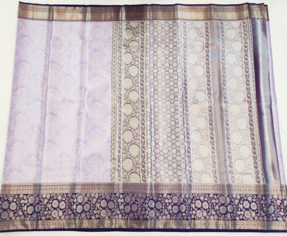 Luxury Kanchipuram Blended Tissue Bridal Silk Sarees 007