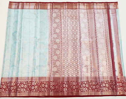Luxury Kanchipuram Blended Tissue Bridal Silk Sarees 011