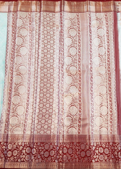 Luxury Kanchipuram Blended Tissue Bridal Silk Sarees 011