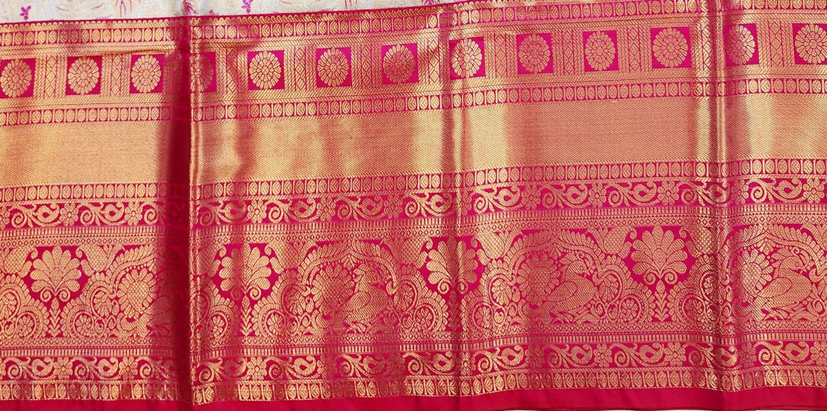 Luxury Kanchipuram Blended Tissue Bridal Silk Sarees 009