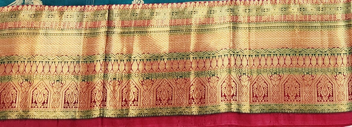 Trendy Vintage Multi-Colour Border Silksarees 006