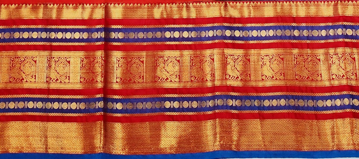 Trendy Vintage Multi-Colour Border Silksarees 004