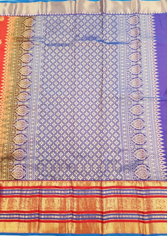 Trendy Vintage Multi-Colour Border Silksarees 004