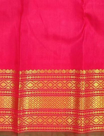 Lavender and Red Pure Kanchipuram Handloom Silksarees