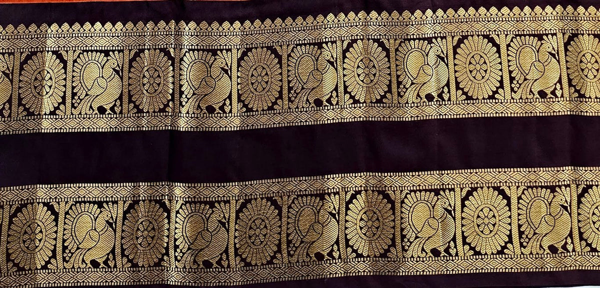 Trendy Vintage Rusted Orange Silksarees 001