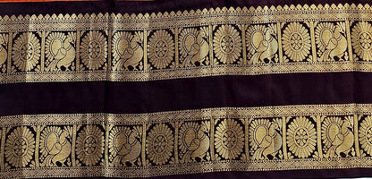 Trendy Vintage Rusted Orange Silksarees 001