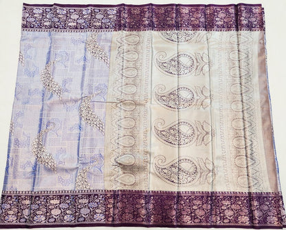 Luxury Kanchipuram Blended Tissue Bridal Silk Sarees 013