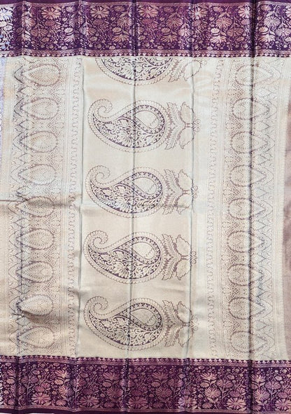 Luxury Kanchipuram Blended Tissue Bridal Silk Sarees 013