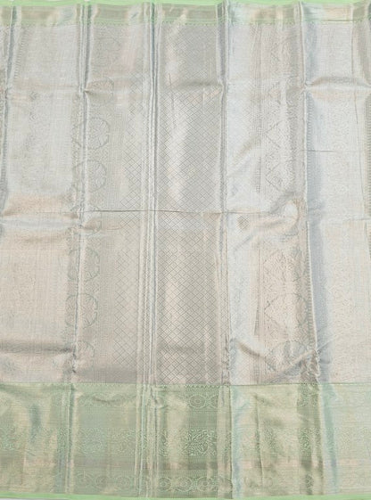 Elegant Pistacho Green Kanchipuram Pure Tissue Silksaree