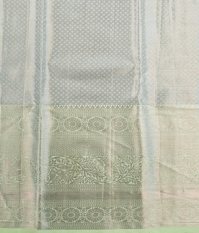 Elegant Pistacho Green Kanchipuram Pure Tissue Silksaree