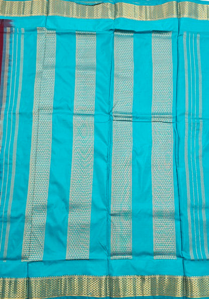 Kanchipuram Traditional 9 Yards Korvai Pure Silk Saree 015