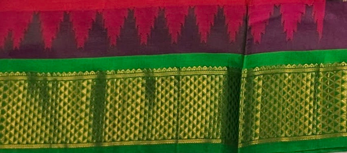 Kanchipuram Traditional 9 Yards Korvai Pure Silk Saree 012