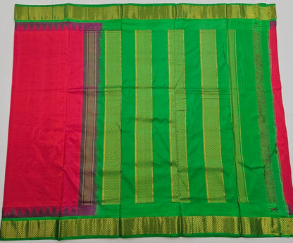 Kanchipuram Traditional 9 Yards Korvai Pure Silk Saree 012