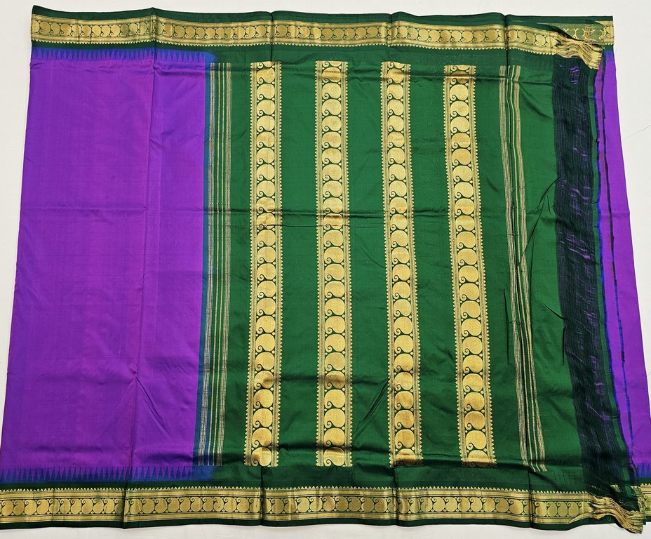 Kanchipuram Traditional 9 Yards Korvai Pure Silk Saree 013