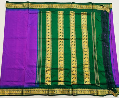 Kanchipuram Traditional 9 Yards Korvai Pure Silk Saree 013