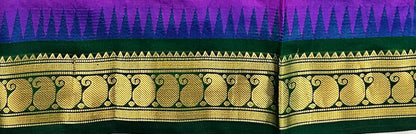 Kanchipuram Traditional 9 Yards Korvai Pure Silk Saree 013