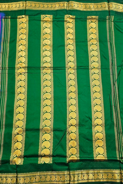Kanchipuram Traditional 9 Yards Korvai Pure Silk Saree 013