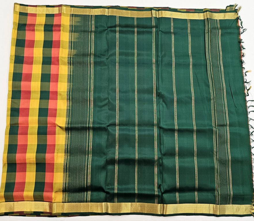 Kanchipuram Traditional 9 Yards Pure Silk Saree 003