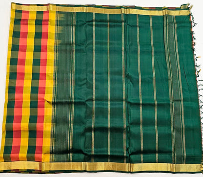 Kanchipuram Traditional 9 Yards Pure Silk Saree 003