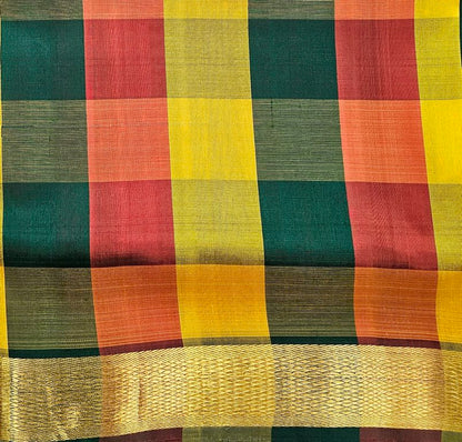 Kanchipuram Traditional 9 Yards Pure Silk Saree 003